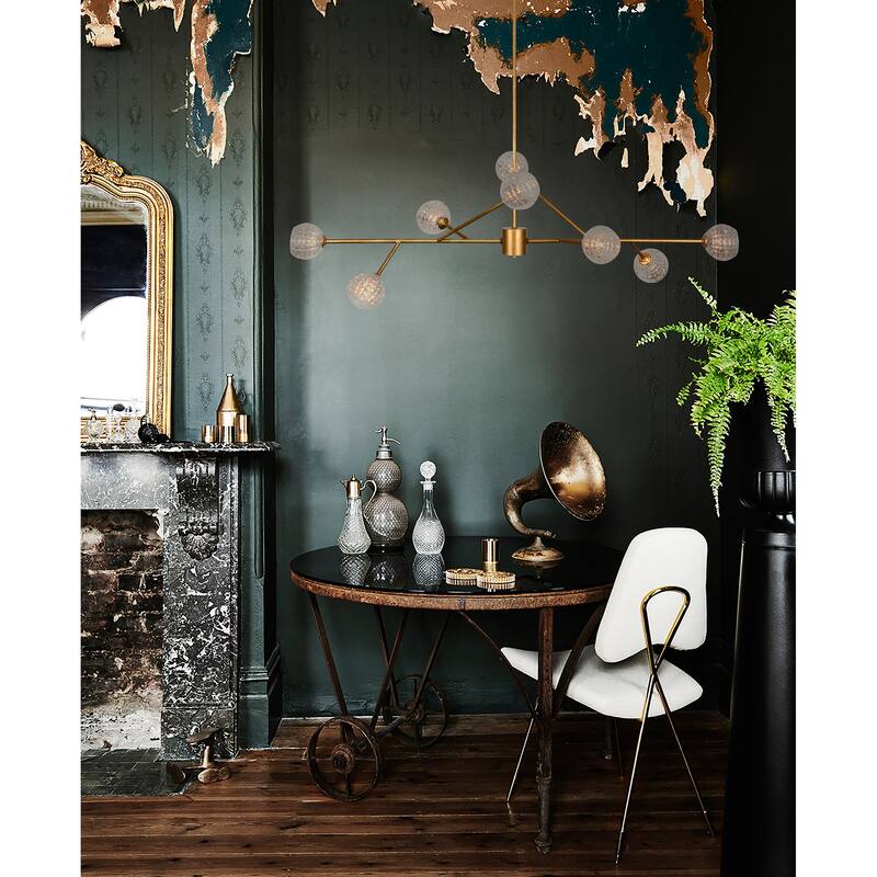 Renwil Damas 17.5-46" Length Ceiling Fixture, Antique Gold