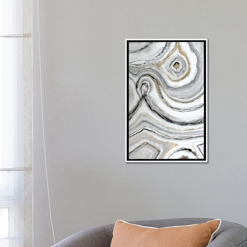 iCanvas "Shades Of Gray I" by Liz Jardine Framed Canvas Print