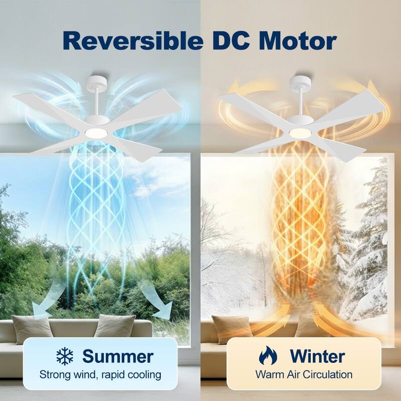 MLiAN 54 In. 4 -ABS Blades Wet Rated Outdoor Ceiling Fan with Remote