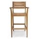 preview thumbnail 14 of 19, Stamford Outdoor Acacia Barstool (Set of 4) by Christopher Knight Home