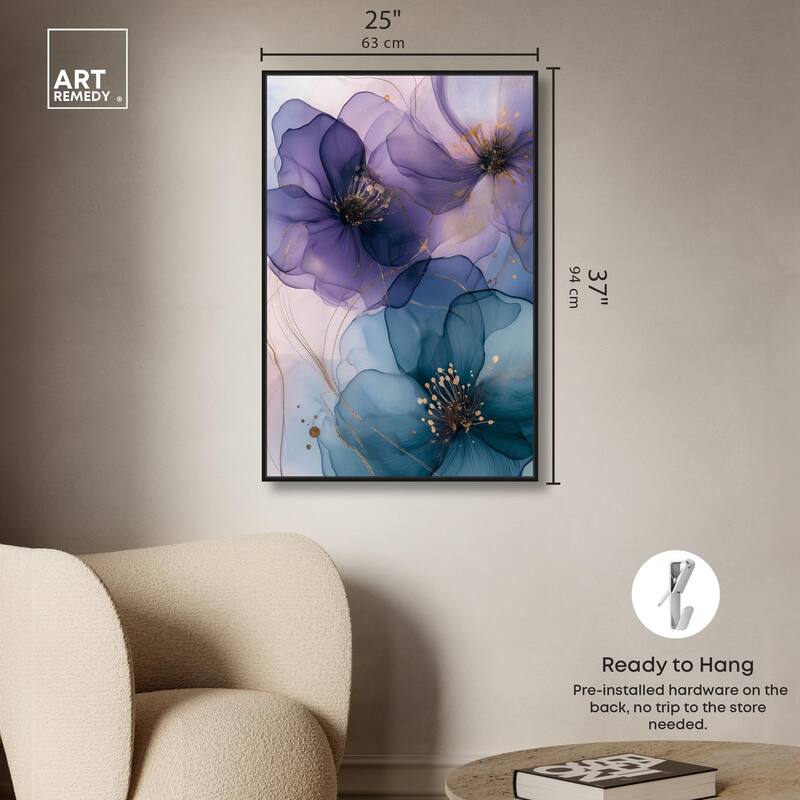 Gilded Cyanescence II Canvas by Art Remedy