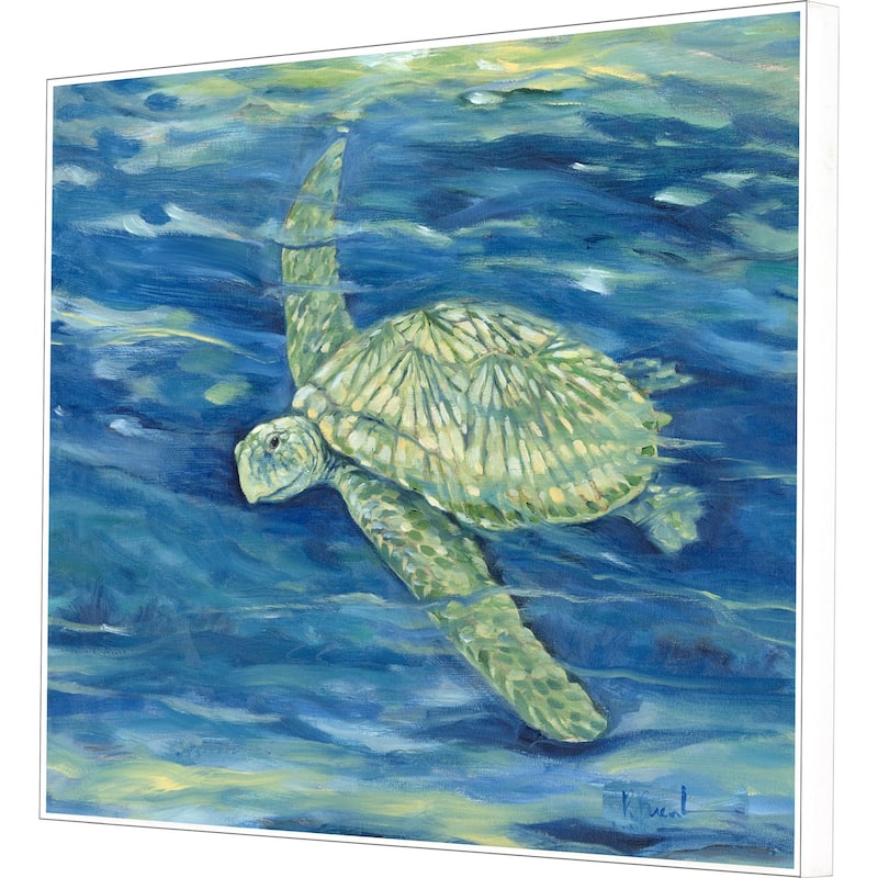 Lagoon Turtle II Giclee on Canvas No Glass