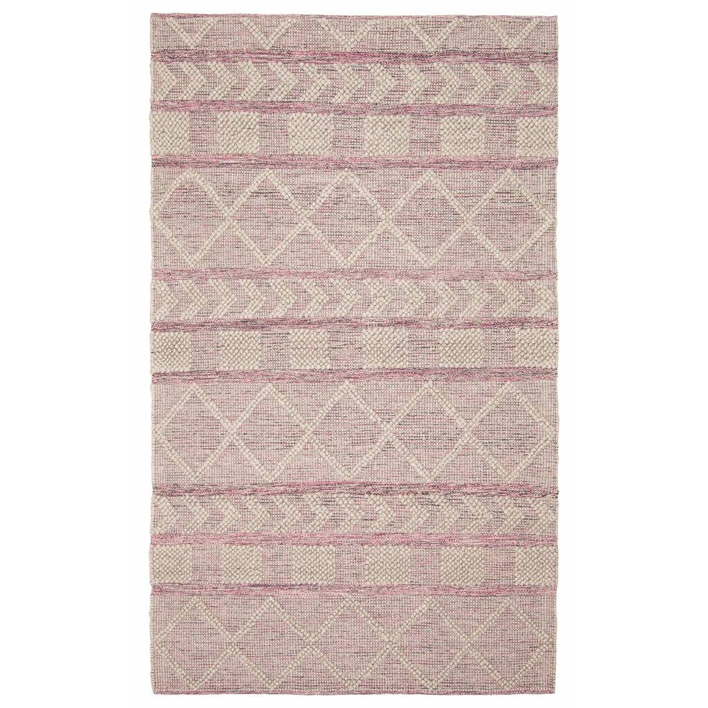 ECARPETGALLERY Braid weave Sienna Grey Wool Rug - 4'11 x 8'4