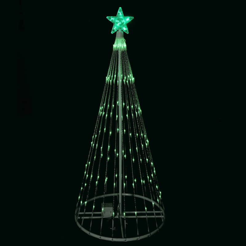 4' Green LED Lighted Christmas Tree Show Cone Outdoor Decoration