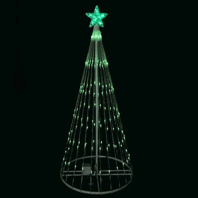 4' Green LED Lighted Christmas Tree Show Cone Outdoor Decoration