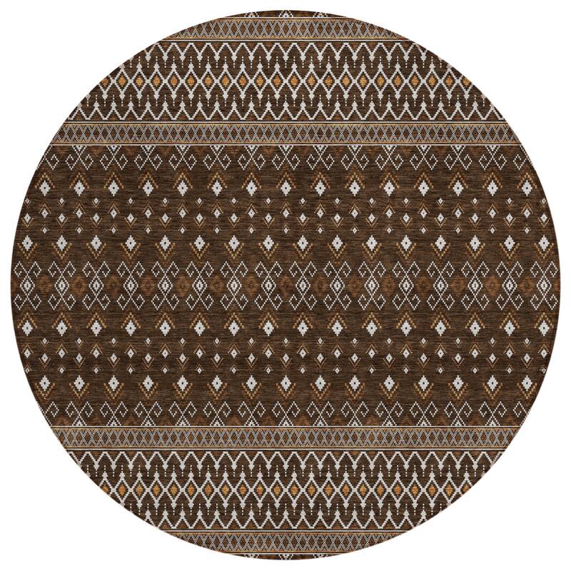 HomeRoots Tribal Transitional Rectangle Outdoor Rug
