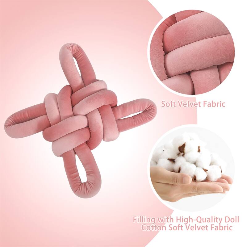 Adeco 19.3" Knot Pillow Cushion