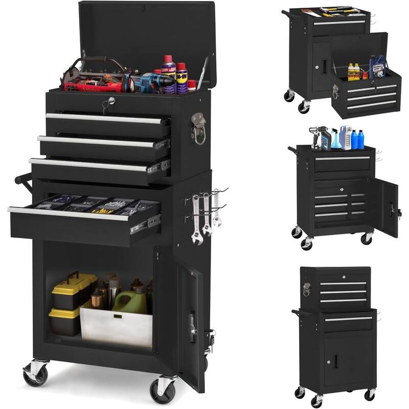 AECOJOY Tool Chests & Cabinets Detachable Metal w/ Wheels