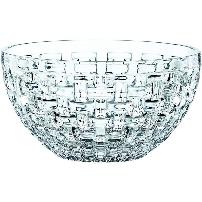 Nachtmann Set of 2 Bossa Nova Round Crystal Bowls - 6 Inch