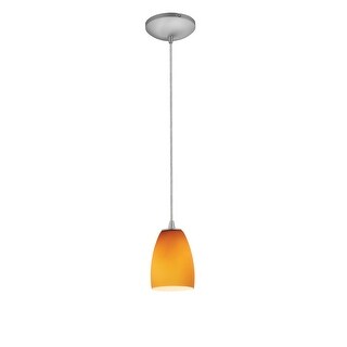 Access Lighting Sherry Steel Integrated LED Cord Pendant, Amber Shade