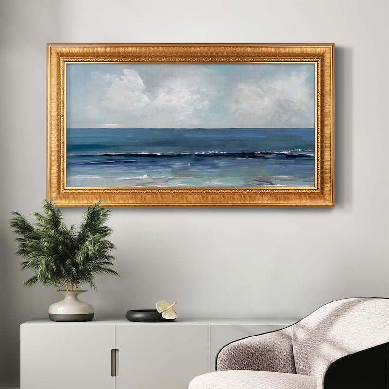 Blue Seas Premium Framed Canvas- Ready to Hang