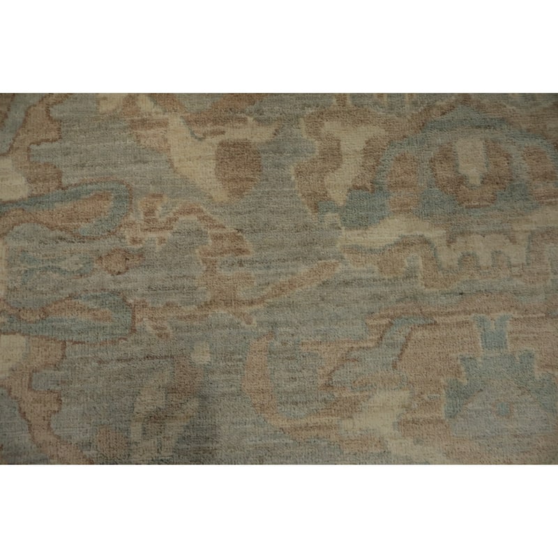 Hand Knotted Oriental 100% Wool Carpet Transitional All-Over Greys & Charcoal Oushak Area Rug - 11' 8'' X 8' 8''
