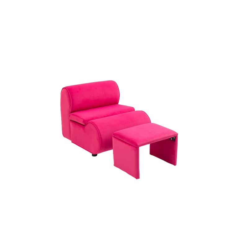 Upholstered Tufted Living Room Chair Textured velvet Fabric Accent Chair with Metal Stand