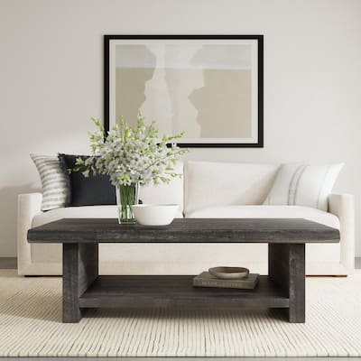 Classic Home Larson 58" Coffee Table in Black