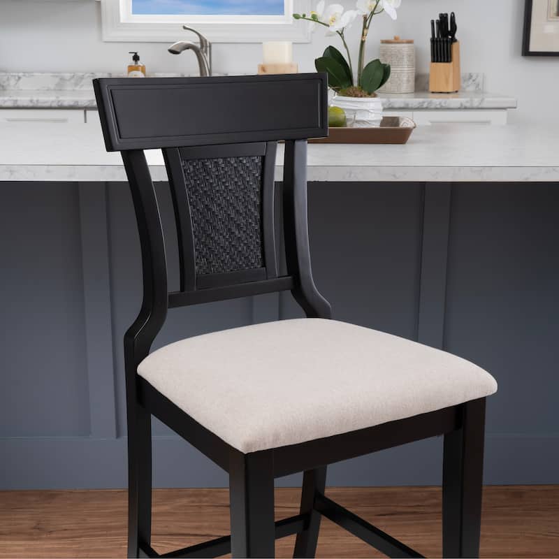 Ryder Handwoven Rattan Farmhouse Counter Stool