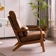 preview thumbnail 20 of 105, High Back Solid Wood Armrest Backrest Leisure Chair Accent Chair
