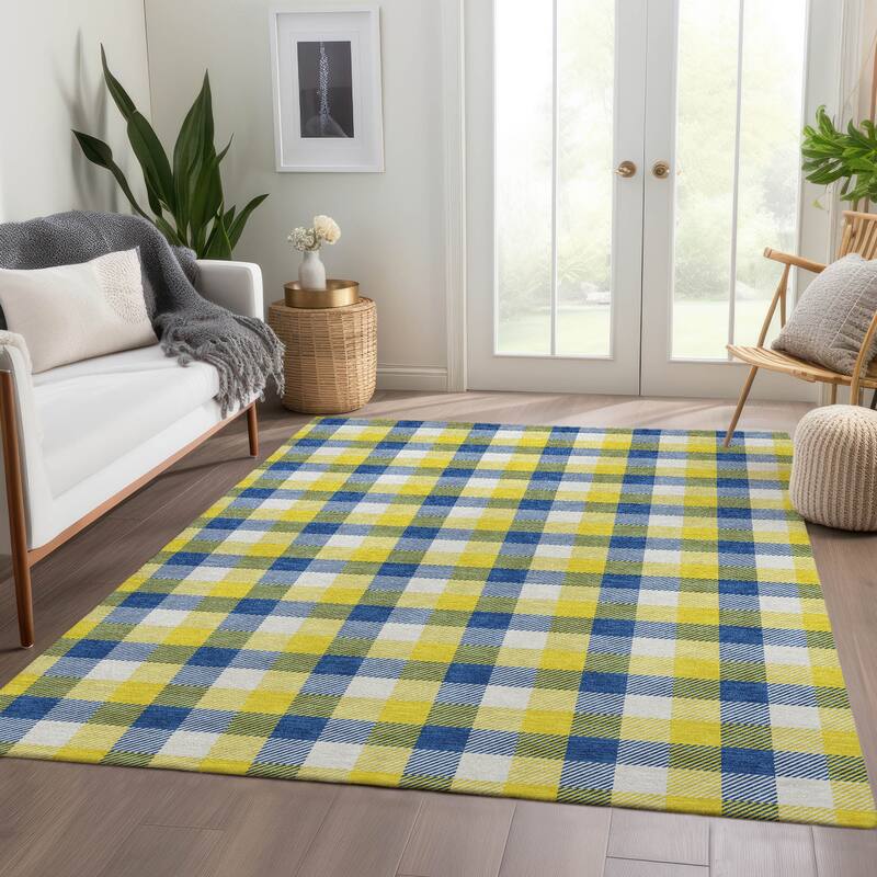Premium Washable Super Soft Plaid Mayfield Rug