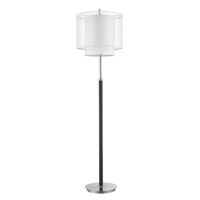 62-Inch Floor Lamp with Soft Light and White Fabric Shade - 15.50” x 15.50” x 62"