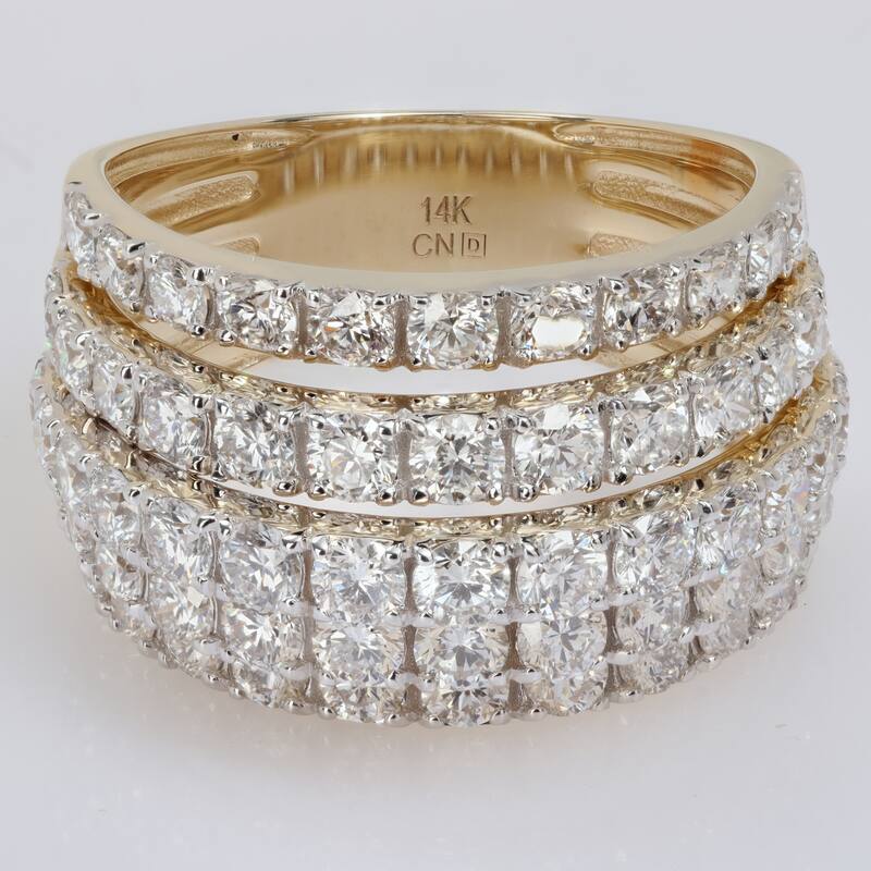 Miadora 3 1/10ct TDW Diamond Coil Cluster Ring in 14k Yellow Gold