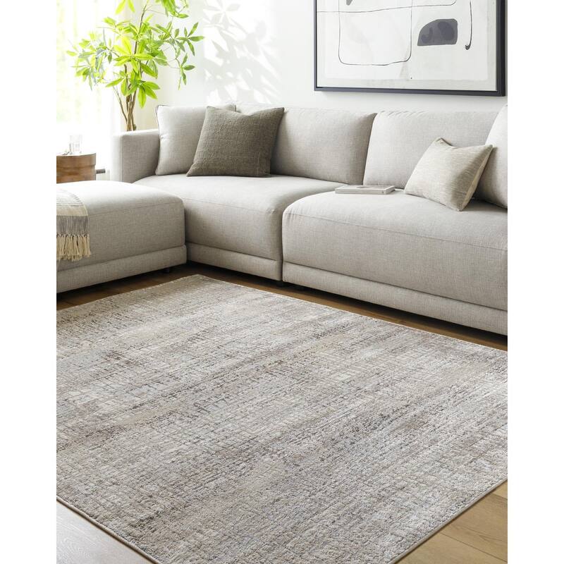 Livabliss Casual Beyond Stripe Area Rug - 5'3" x 7' - Beige