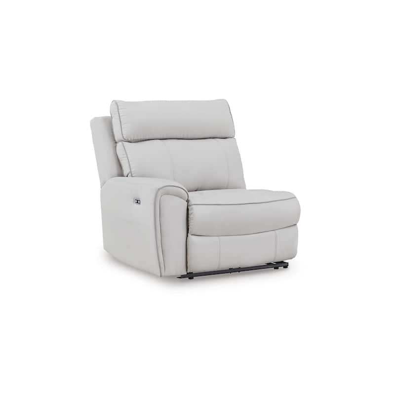 Signature Design by Ashley Grafton Pike Gray 3-Piece Power Reclining Sectional - 97" W x 41" D x 43" H