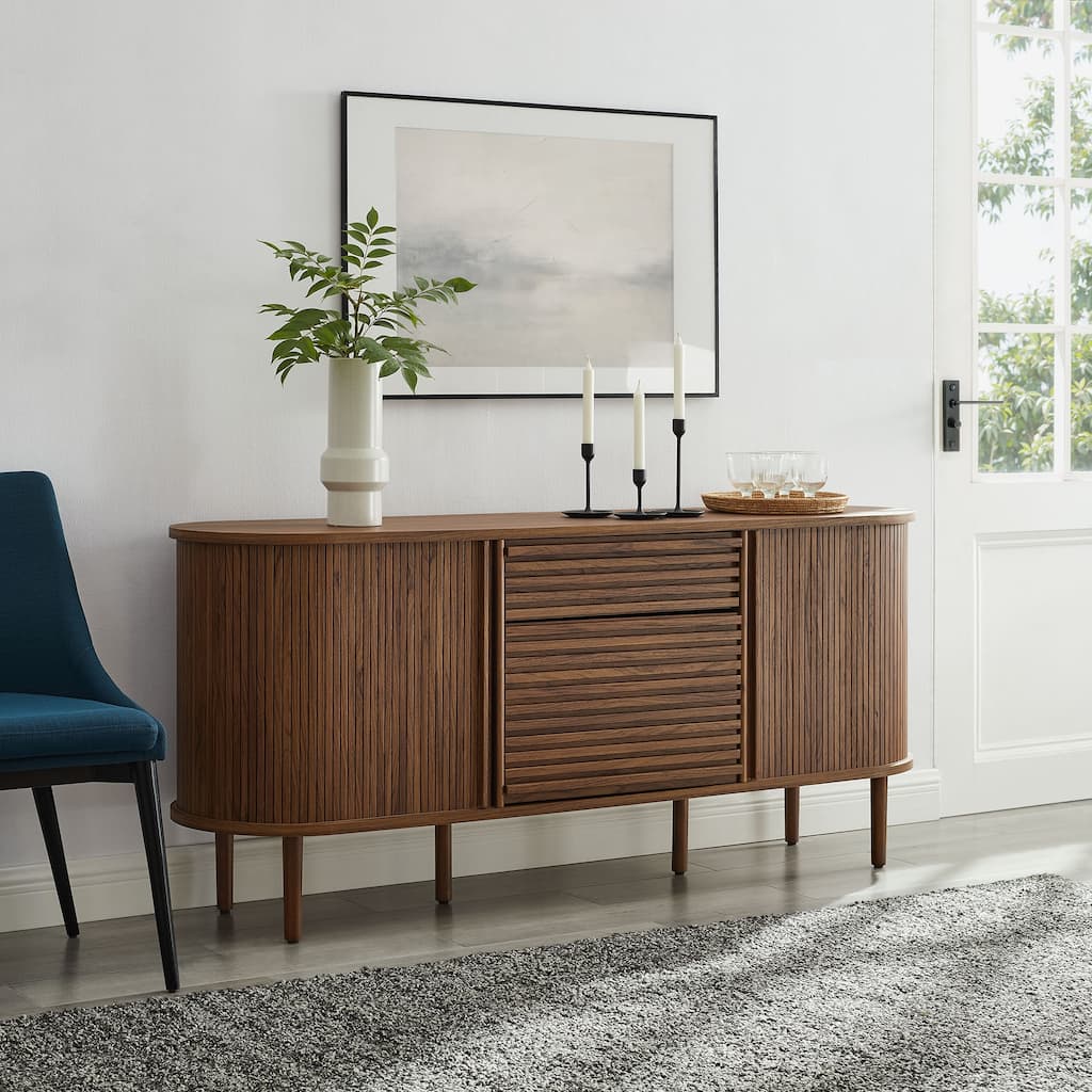 Harlan 67" Fluted Oval Sideboard Cabinet