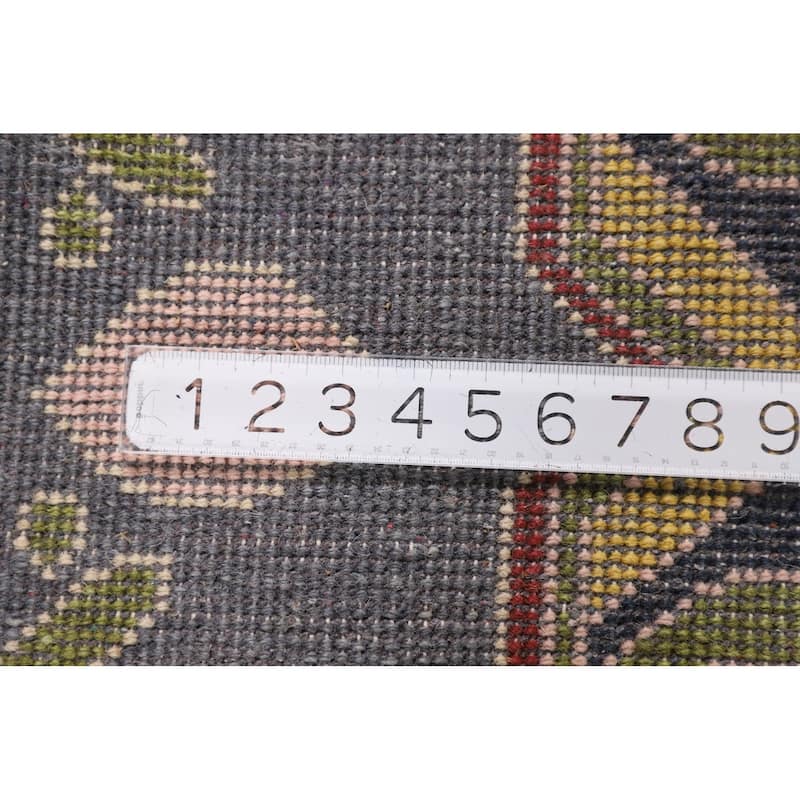All-Over Oushak Indian Area Rug Handmade Wool Carpet - 8'11"x 11'8"