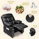 preview thumbnail 15 of 46, Costway Kids Youth Recliner Chair PU Leather w/Cup Holders & Side