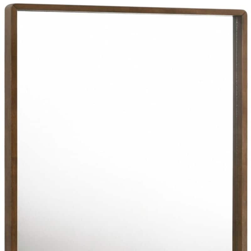 HomeRoots 40" Brown Wood Framed Accent Mirror - 36' X '40' X '2.5