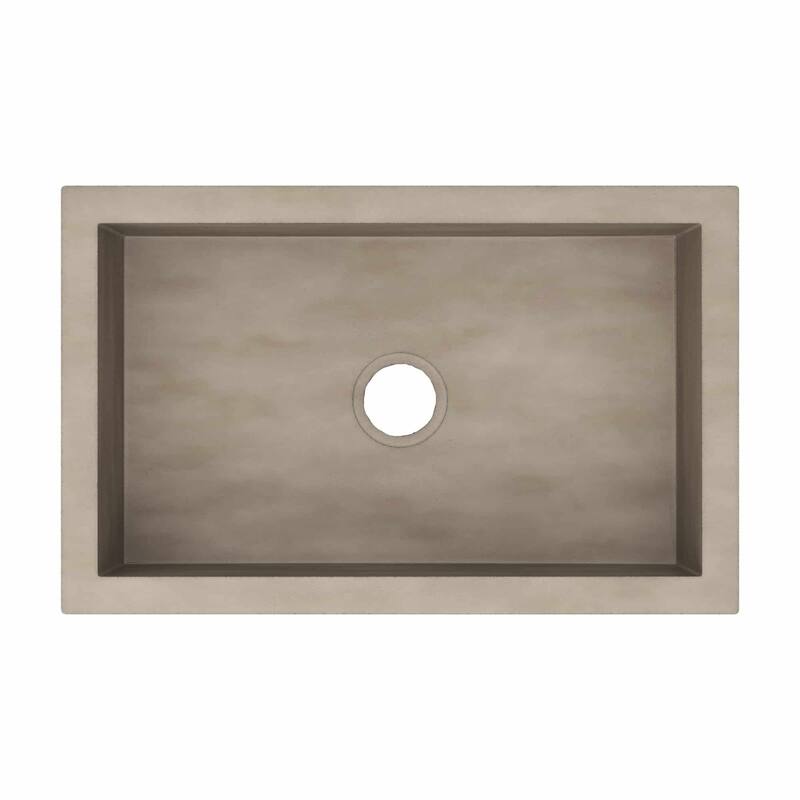 Native Trails NSK3019 NativeStone 30" Undermount Single Basin Concrete