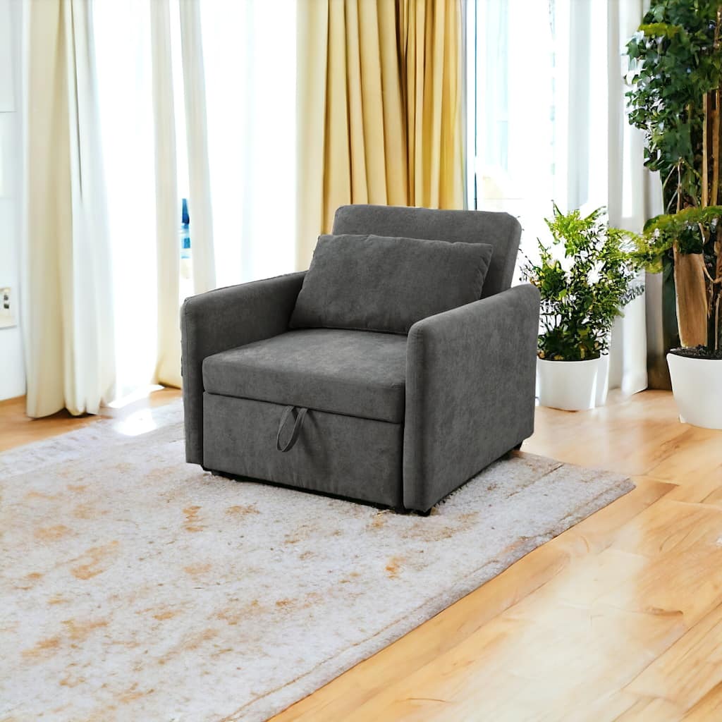 KISRAIS 36" Wide Lint Convertible Sleeper Chair