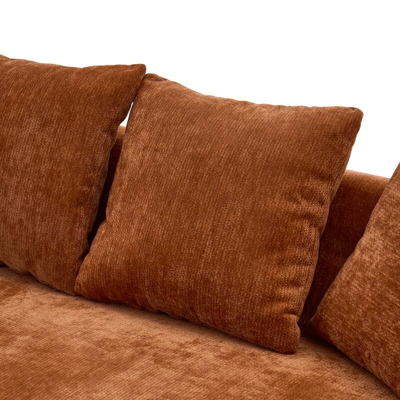 Cloud Modular Sectional Sofa, Boneless Sectional Couch with Ottoman, Modern Lounge Sofa