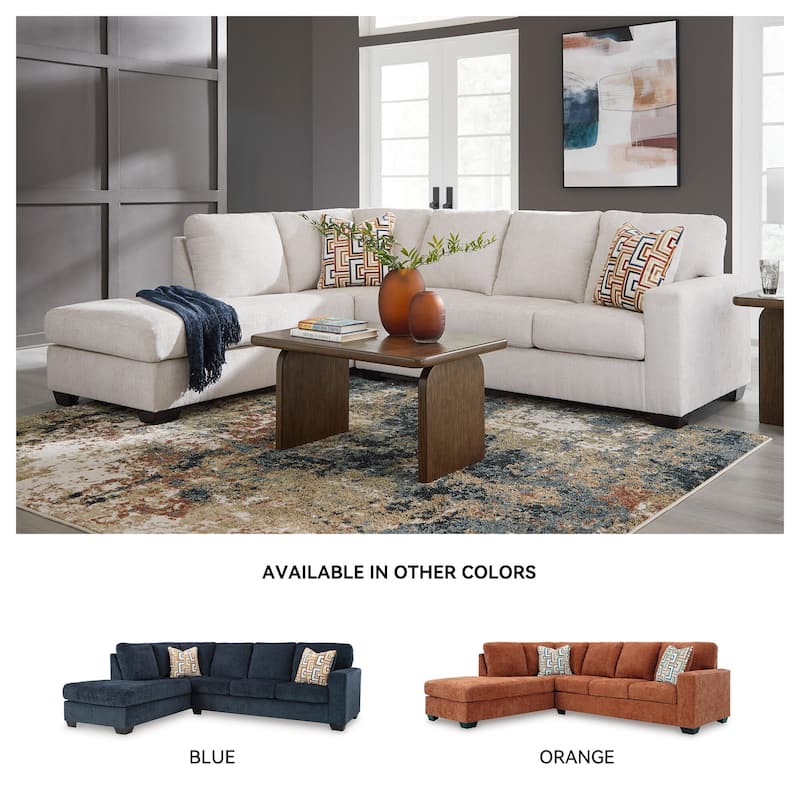 Signature Design by Ashley Aviemore 2-Piece Sectional with Chaise - 110"W x 90"D x 37"H