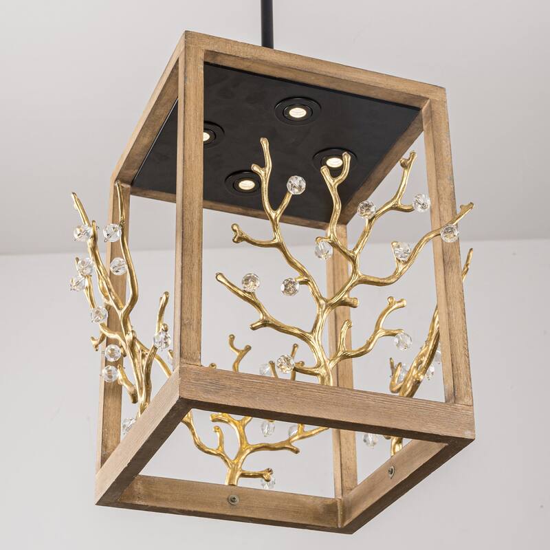 Lusteria 4-Light Modern Vintage Gold Branches Pendant Light