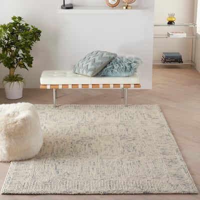 Nourison Vail Textured Modern Hand-tufted Looped Wool Area Rug