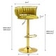 preview thumbnail 76 of 155, Velvet Upholstered Adjustable Bar Stool Swivel Counter Chair Set of 2