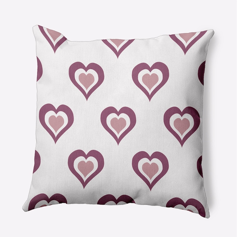 Burnin' Love Valentines Day Decorative Throw Pillow - 20" x 20" - Muted Purple