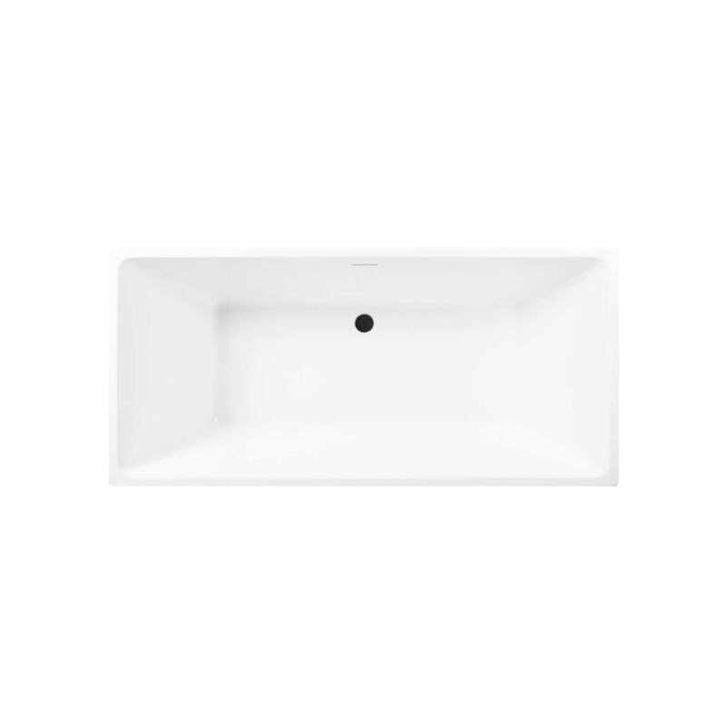 Timothy Soaking Rectangular Bathtub in Glossy White