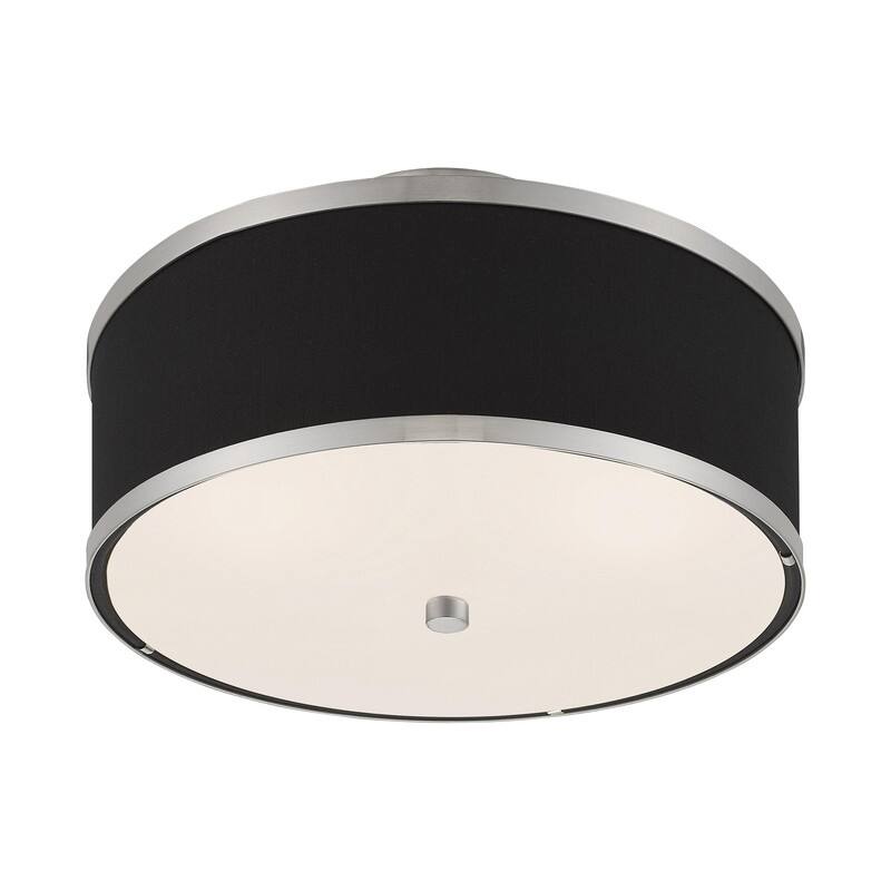 Livex Lighting 2-light Fabric Shade Ceiling Mount, 60422, 62627, 60412, 60402