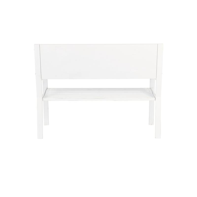 Black or White Metal Mosaic Floral and Scroll Outdoor Bench with Orange and Blue Patterns