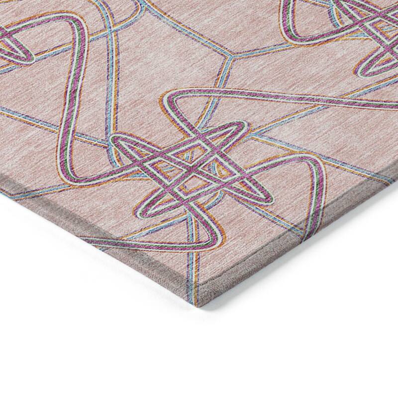 HomeRoots Geometric Contemporary Rectangle Outdoor Rug