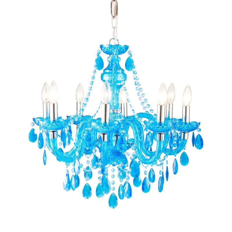 angelo:HOME Fulton Chandelier - Candy Blue - 8 Light
