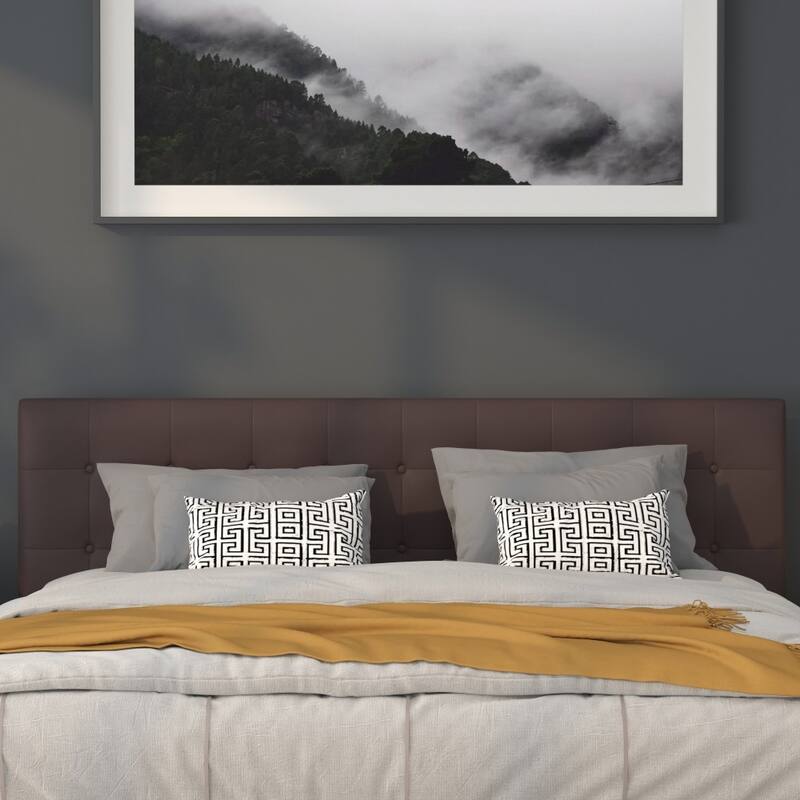 Button Tufted Upholstered Headboard