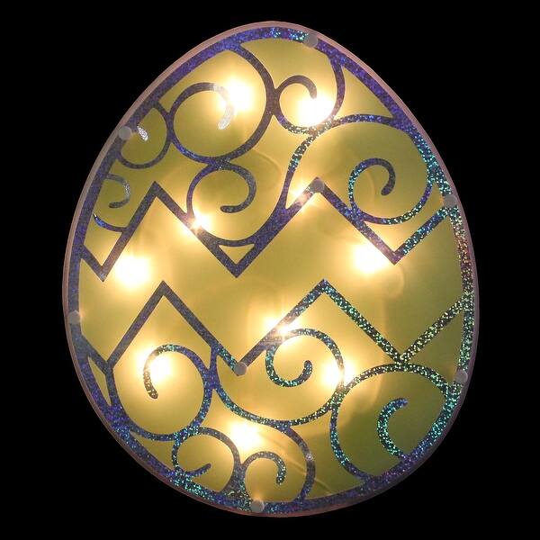 Shop 12 Lighted Green Easter Egg Window Silhouette Decoration