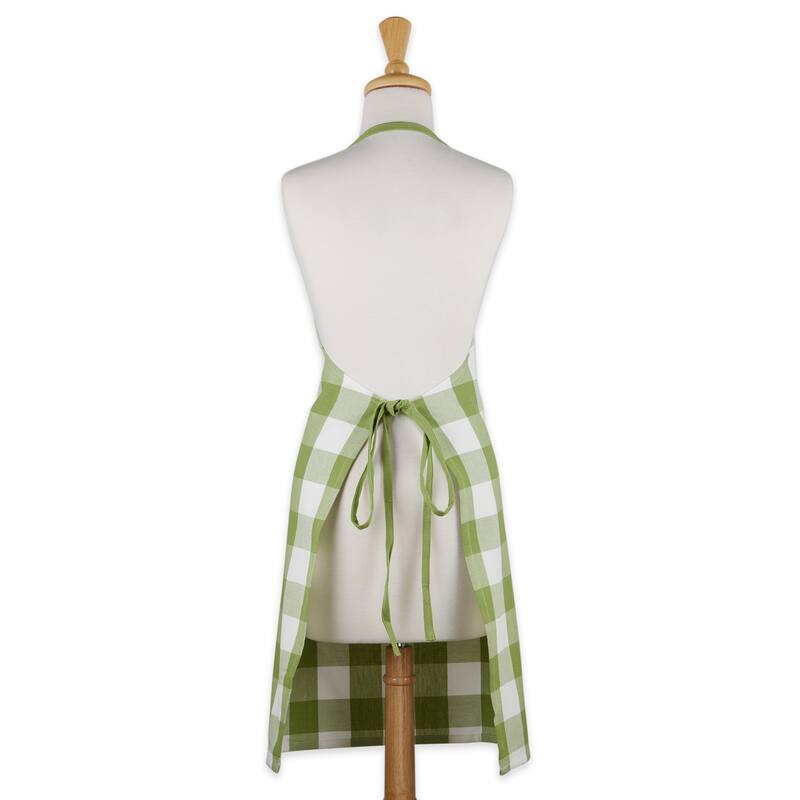DII Antique Green Buffalo Check Chef Apron