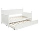 preview thumbnail 4 of 7, Twin Size Wood Daybed with Twin Size Trundle Wooden Upholstered Bed Frame for Lawn Living Room Bed Room Easy Assembly