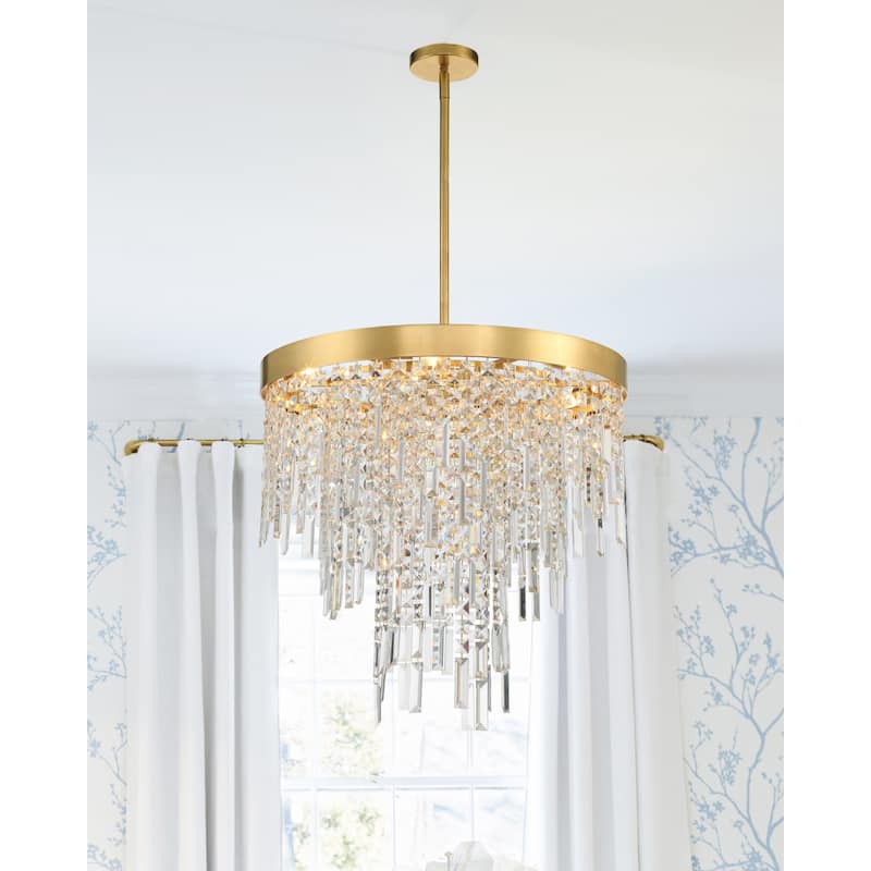 Winfield 6 Light Antique Gold Chandelier - 24"W x 24"H x 24"D