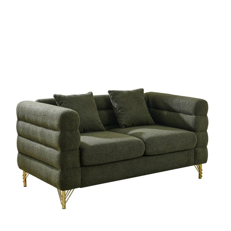 3-Seater + 3-Seater Combination Sofa - Teddy Fabric for Modern Homes