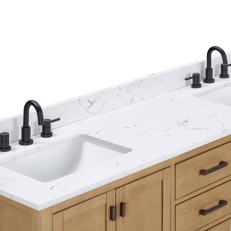 Avanity Modero 72 in. Double Sink Bathroom Vanity with Engineered Stone Top - 73"W x 22"D x 35"H