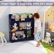 preview thumbnail 2 of 2, Kids Toy Storage Organizer with Book Shelf and Storage Cabinet - 36.5" x 12" x 39.5" (L x W x H)